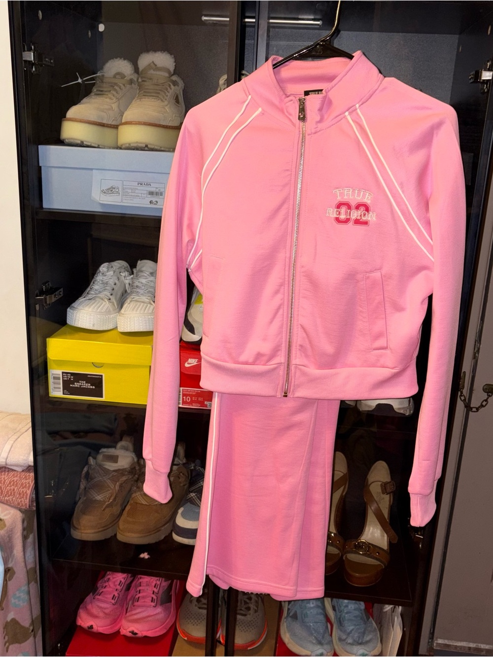 True Religion - Pink Track Jacket and pants Set